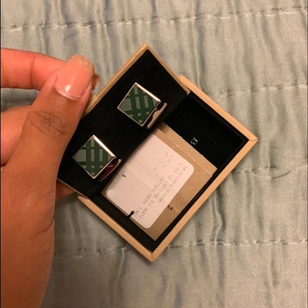 *Sold* Burberry Emerald colored Cufflinks